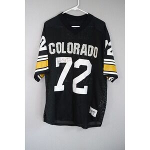 DeLong Colorado Football Jersey XXL Black Signed Cook 72 Vintage 90s Mens Mesh